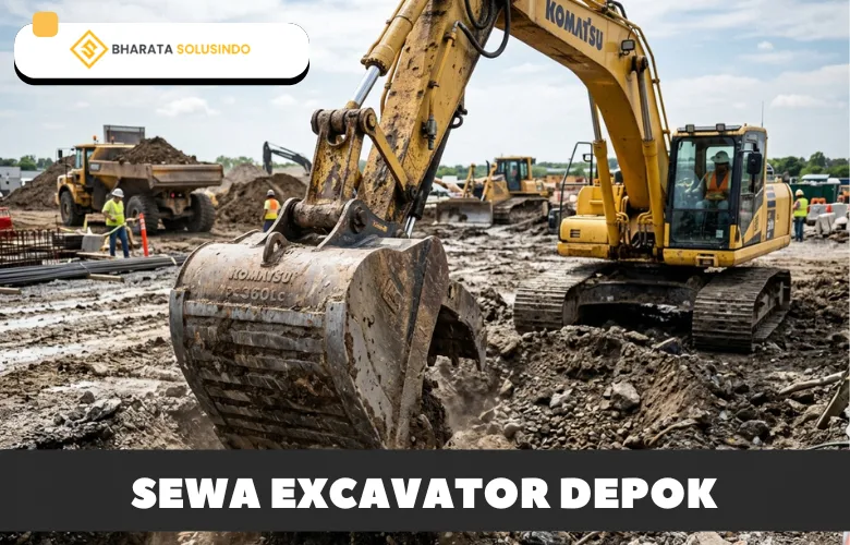 sewa excavator depok bharata solusindo